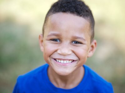 young boy smiling